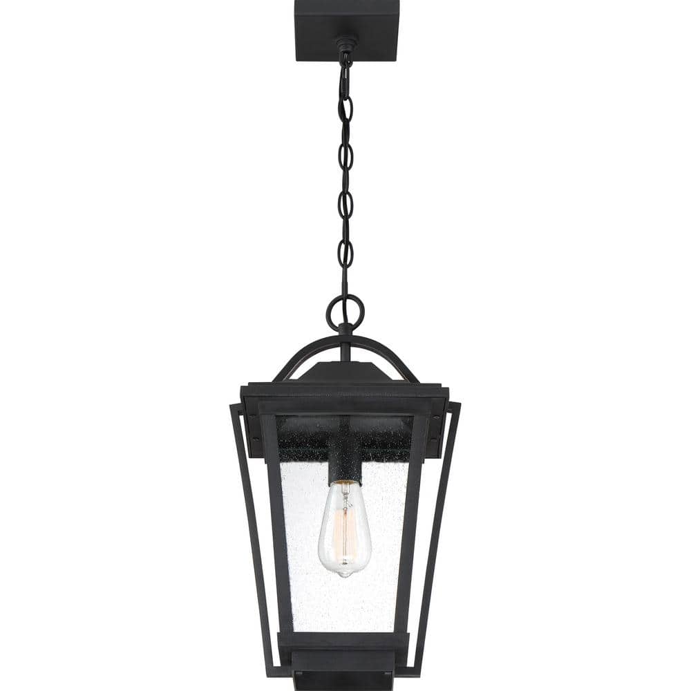 Darius Black Glass Outdoor Hanging Lantern