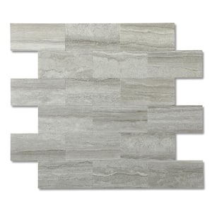 Subway Collection Wood Gray 12 in. x 12 in. PVC Peel and Stick Tile (5 sq. ft./5-Sheets)