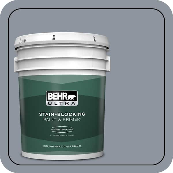 BEHR ULTRA 5 gal. #750F-4 Raging Sea Extra Durable Semi-Gloss Enamel Interior Paint & Primer