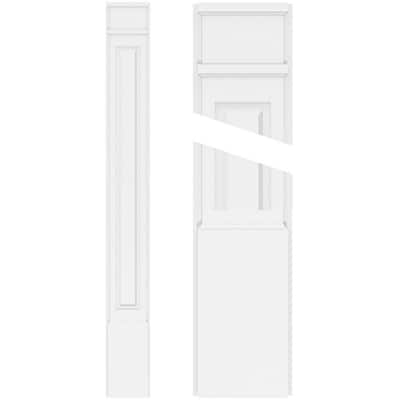 2 in. x 5 in. x 96 in. Raised Panel PVC Pilaster Moulding with Decorative Capital and Base (Pair)
