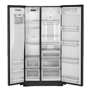 36 in. W 22.6 cu. ft. Side by Side Refrigerator in PrintShield Black Stainless Steel, Counter Depth