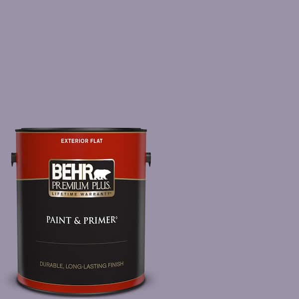 BEHR PREMIUM PLUS 1 gal. #650F-4 Delectable Flat Exterior Paint & Primer