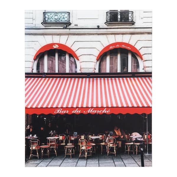 Yosemite Home Decor Tempered Glass Series "Parisian Bistro" by Veronica Olson Unframed Food Photography Wall Art 22 in x 18 in