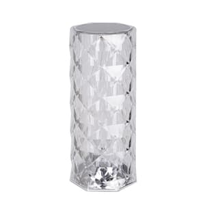 8 .4 in. Clear Acrylic Indoor Table Lamp with RGB Color Changing