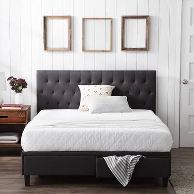 Brookside Anna Upholstered Charcoal, Cal King Bed Frame Ideas