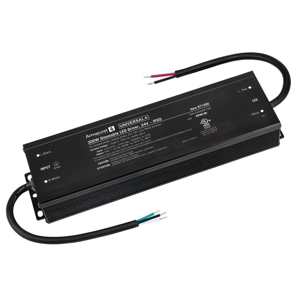 Universal Plus Black Dimmable Driver 24-Volt DC, 300-Watt ELV/MLV/TRIAC-Dimmer Switch Compatible for LED Lighting price history on PriceWatchPro