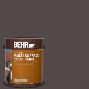 1 gal. #RP-31 Chaparral Brown Flat Multi-Surface Exterior Roof Paint