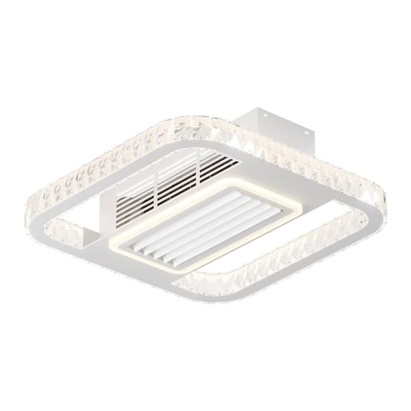 Staykiwi 21 in. Indoor White Modern Leafless Ceiling Fan with Integrated LED with Remote Included