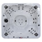 7-Person 56-Jet Premium Acrylic Bench Spa Hot Tub with Bluetooth Stereo System, Subwoofer and LED Waterfall