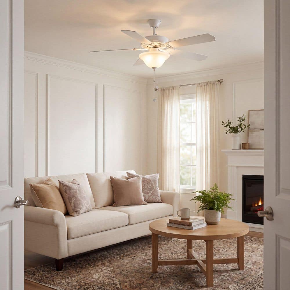 Savoy House Meridian 52 in. Indoor White Ceiling Fan with Light