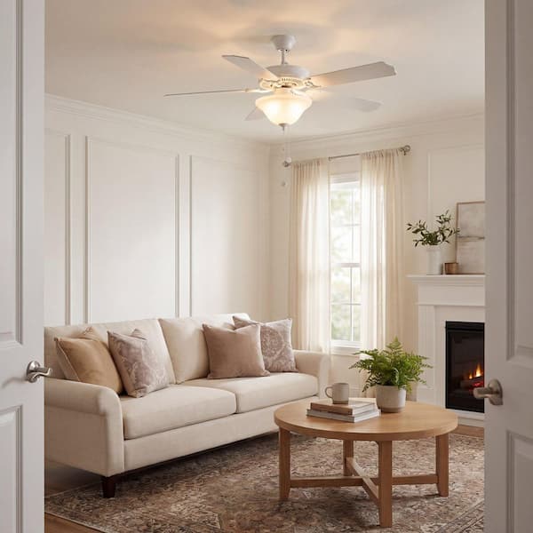 Savoy House Meridian 52 in. Indoor White Ceiling Fan with Light