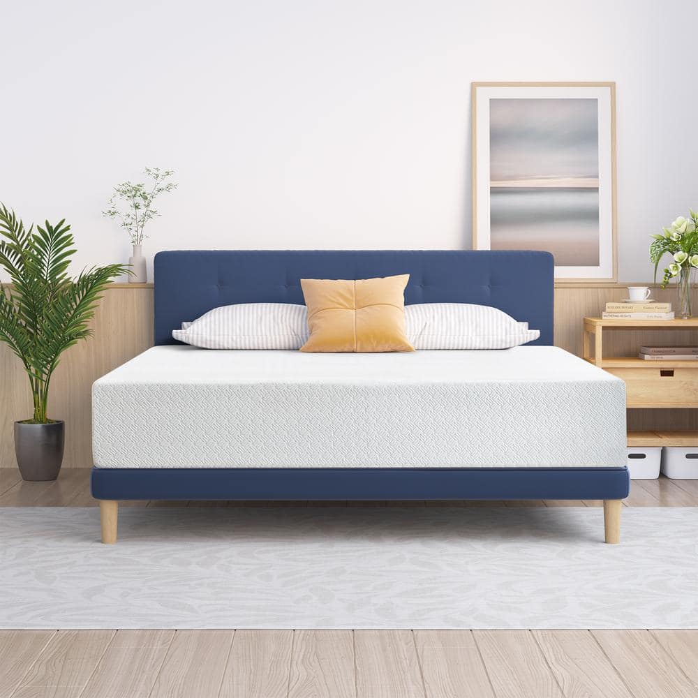 PICCHESS Queen Mattress Medium Memory Foam 10 in. Bed-in-a-Box Mattress ...