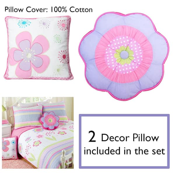 Pattern #5 : Stitching Reversible Floral Patchwork Quilted Throw Pink :  : Home & Kitchen