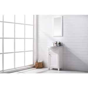 Marian 20 in. W x 16.75 in. D Bath Vanity in White with Porcelain Vanity Top in White with White Basin