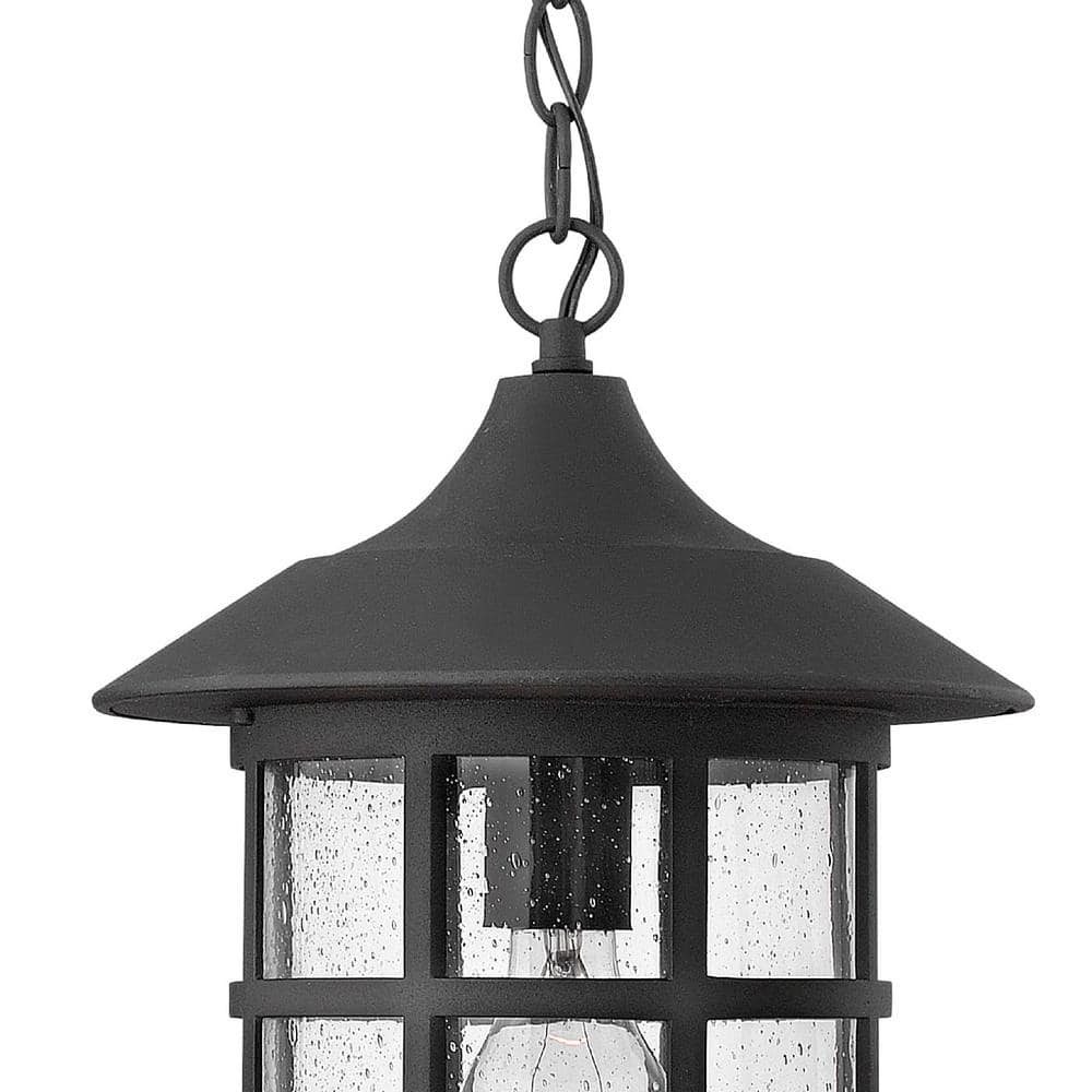 Freeport Black Aluminum 14" LED Outdoor Hanging Lantern