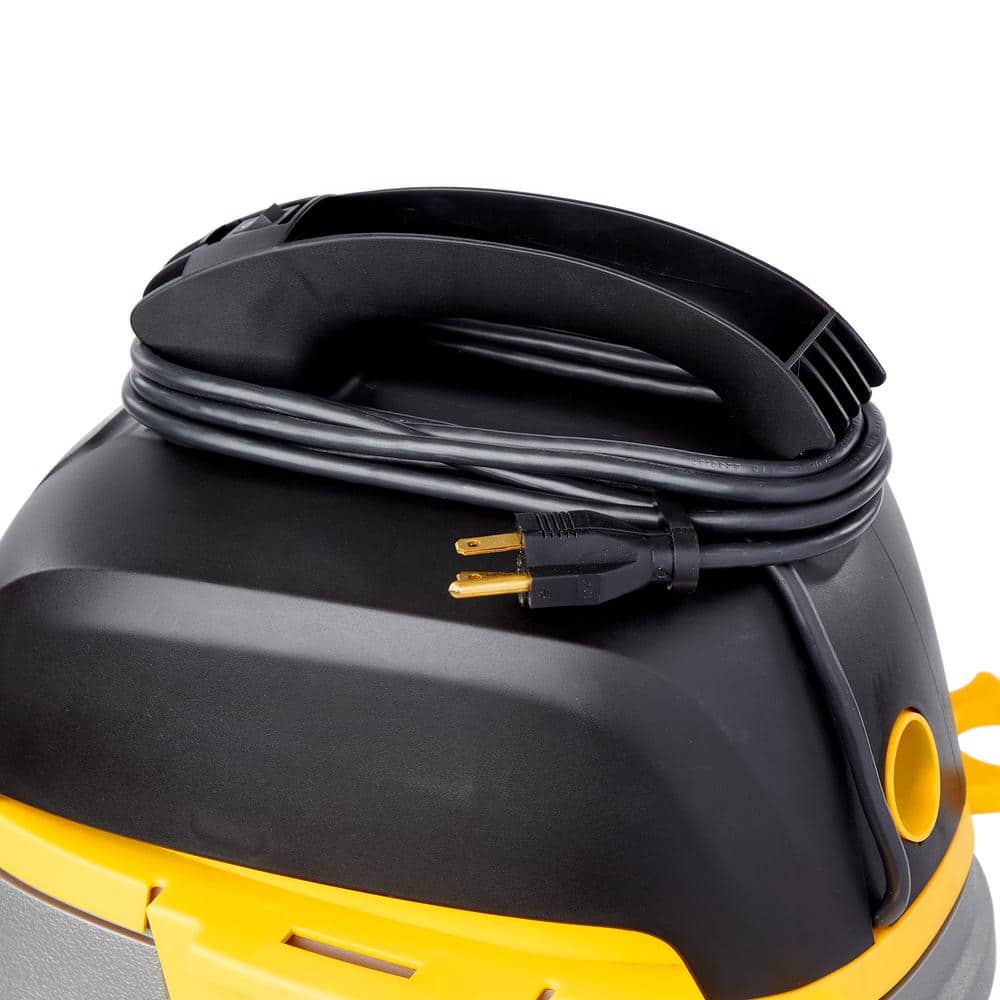 Compact Gray and Yellow 2.5 Gallon Wet/Dry Vacuum Cleaner