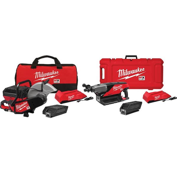Milwaukee MX FUEL Lithium-Ion Cordless 14 in. Cut Off Saw Kit and MX FUEL Lithium-Ion Cordless Handheld Core Drill Kit