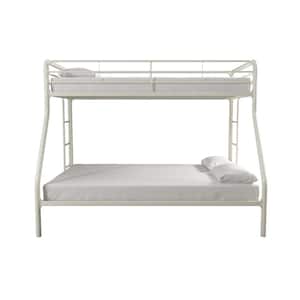 Cindy White Twin over Full Metal Bunk Bed