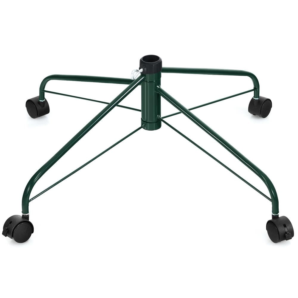 Costway Metal Christmas Tree Stand with Rolling Wheels For Tree Up