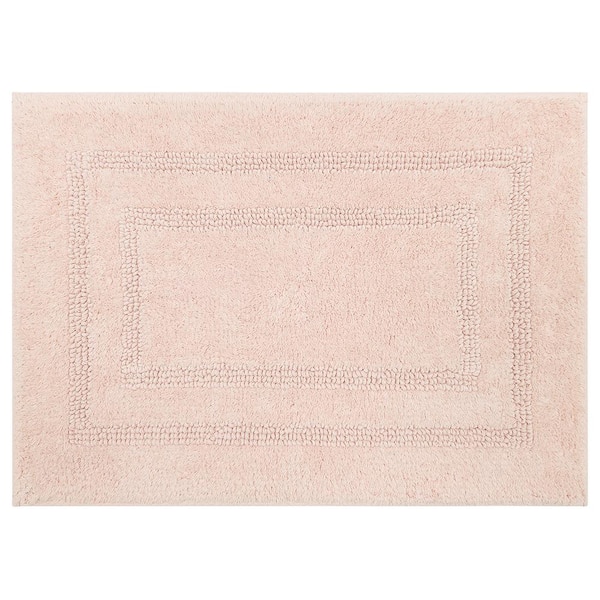 Mohawk Home Cotton Reversible Blush 21 in. x 34 in. Pink Cotton Machine Washable Bath Mat