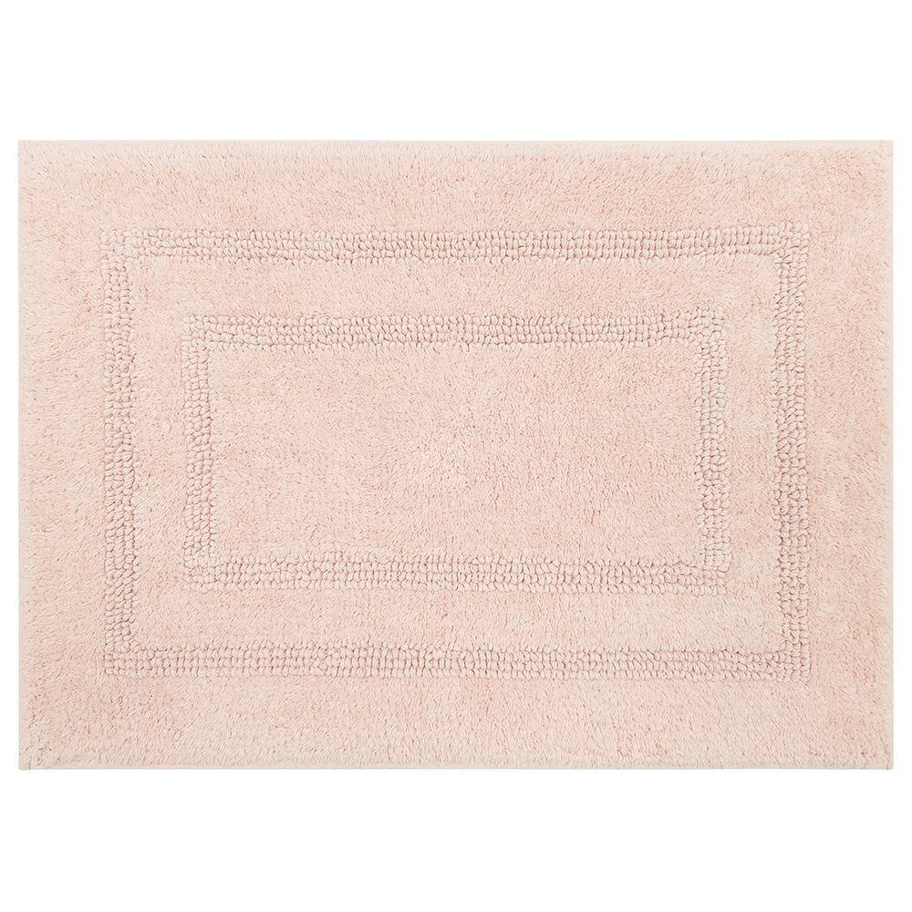 Cotton Reversible Blush 27 in. x 45 in. Pink Cotton Machine Washable Bath Mat -  Mohawk Home, 103638