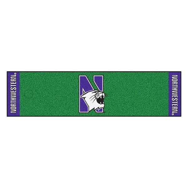 FANMATS NCAA Northwestern University 1 ft. 6 in. x 6 ft. Indoor 1-Hole Golf Practice Putting Green
