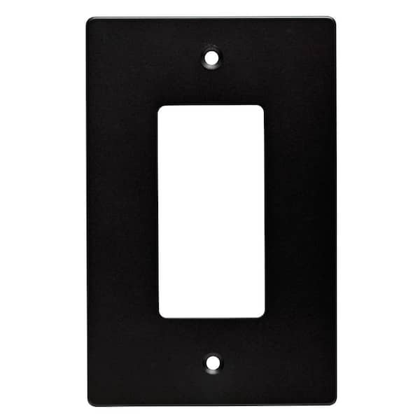 Hampton Bay Black 1-Gang Decorator/Rocker Wall Plate (1-Pack)