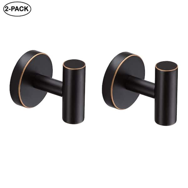 Knob Hooks Robe/Towel Hook 2.25 in Bronze 2-Pack