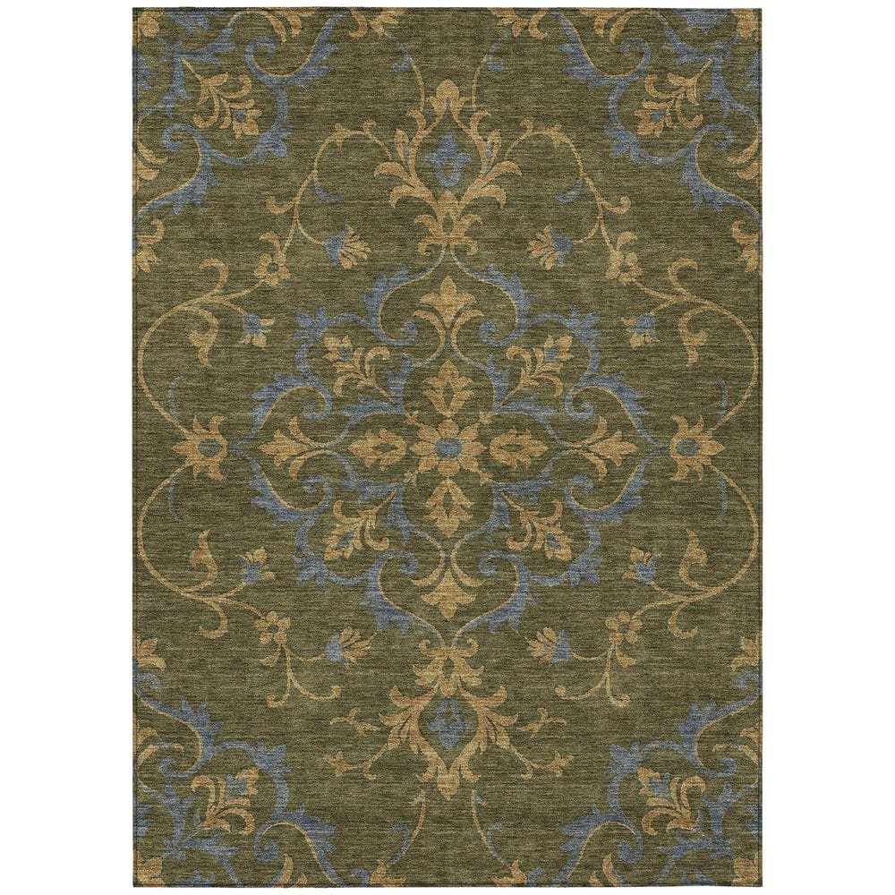 Chantille Machine Washable Indoor/Outdoor Abstract ACN2964 Olive 3 ft. x 5 ft. Area Rug price history on PriceWatchPro