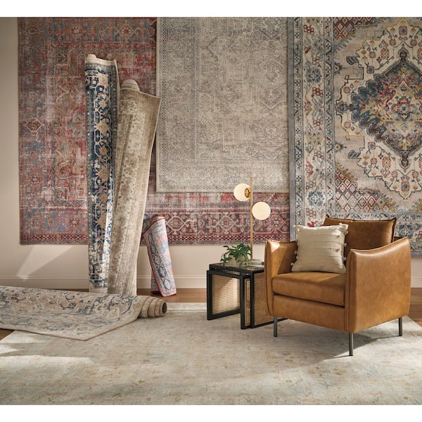 Loloi Loren Terracotta/Sky 8 ft. 4 in. x 11 ft. 6 in. Distressed