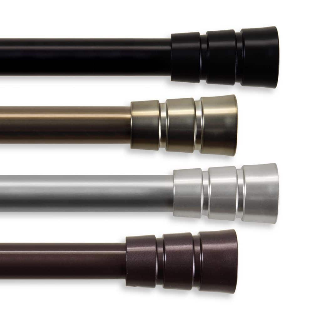 18 in. - 28 in. Cocoa Telescoping Single Curtain Rod Kit with Rio Finial price history on PriceWatchPro