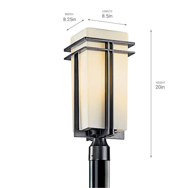 KICHLER Tremillo 1-Light Black Aluminum Hardwired Waterproof