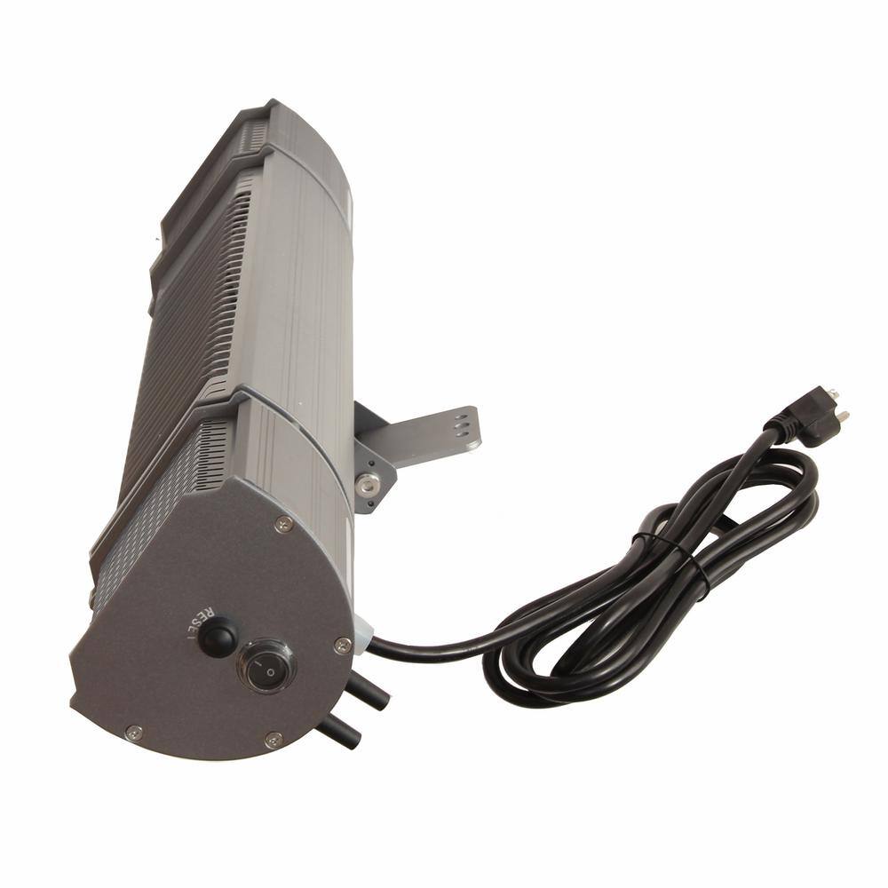 Gunmetal Gray Aluminum Electric Wall Mount Patio Heater