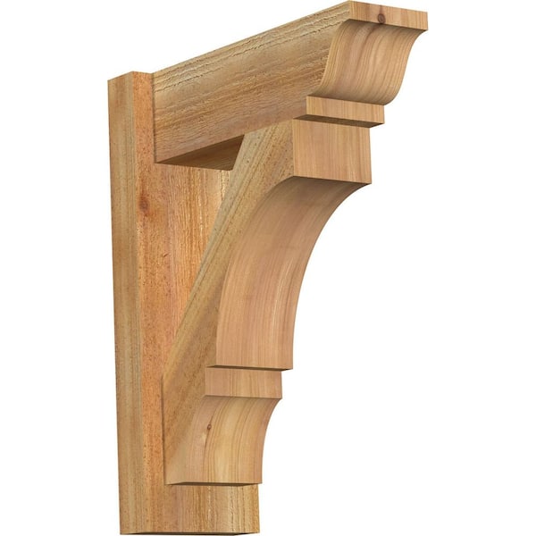 Ekena Millwork 6 in. x 20 in. x 16 in. Western Red Cedar Balboa Traditional Rough Sawn Outlooker