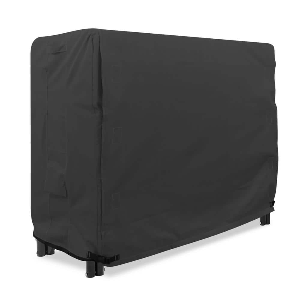 Heavy Duty Black 4-Foot Log Rack Cover