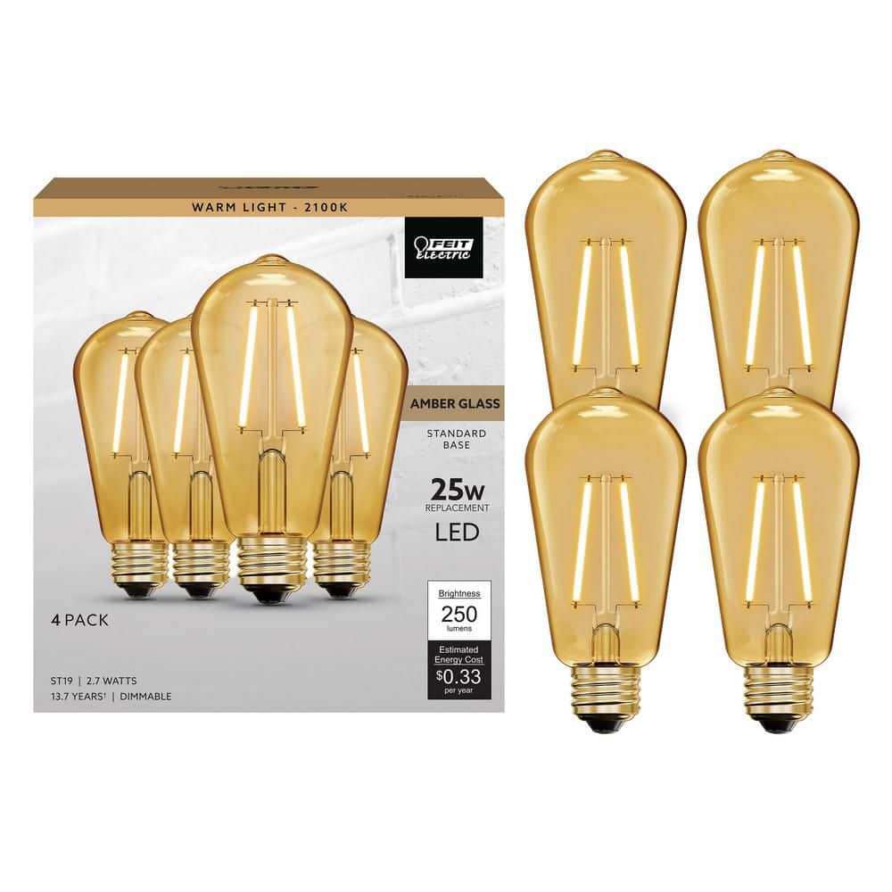 Feit Electric 25-Watt Equivalent ST19 Dimmable Straight Filament