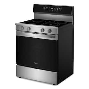 30 in 5 Burner Elements Freestanding Electric Range in Fingerprint Resistant Stainless Steel with Air Cooking Technology