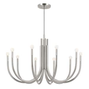 Visual Comfort Studio - 3167109-848 - Nine Light Chandelier - Greenwich -  Satin Brass — Lighting Design Store