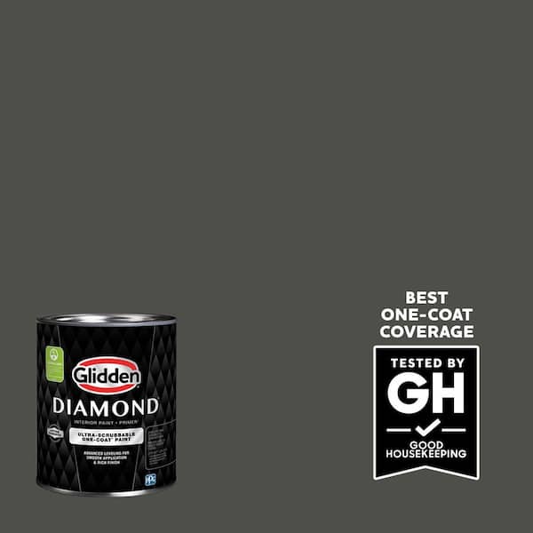 Glidden Diamond 1 qt. Licorice PPG1009-7 Flat Interior Paint with Primer