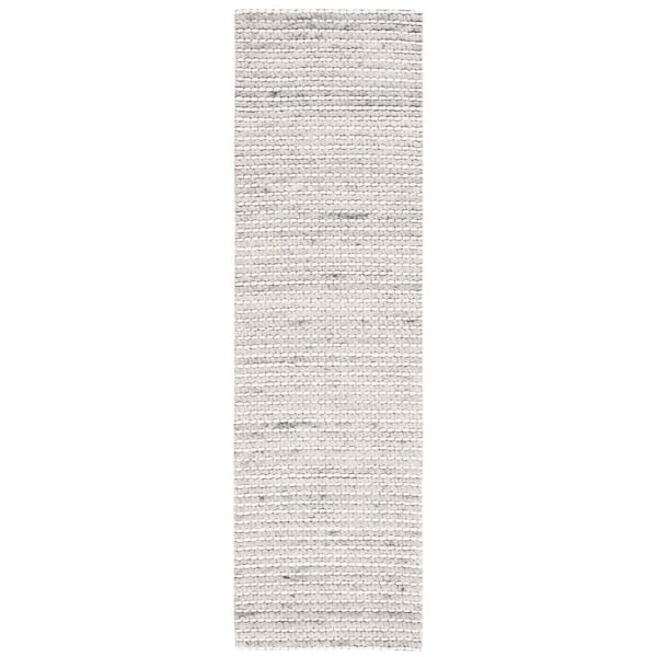 SAFAVIEH Marbella Grey Ivory 2 ft. X 8 ft. Abstract Border Runner Rug
