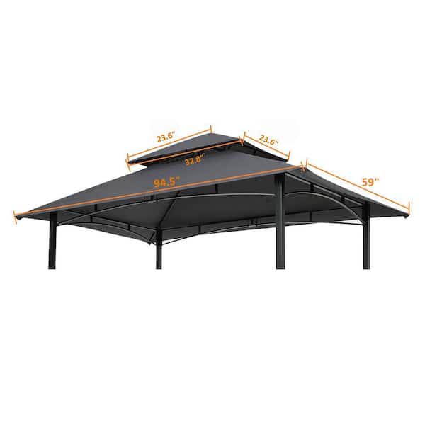 Toit De Remplacement Pour Gazebo ScoCanopy Modèle L-GZ238P - Brun, Polyester, Neuf