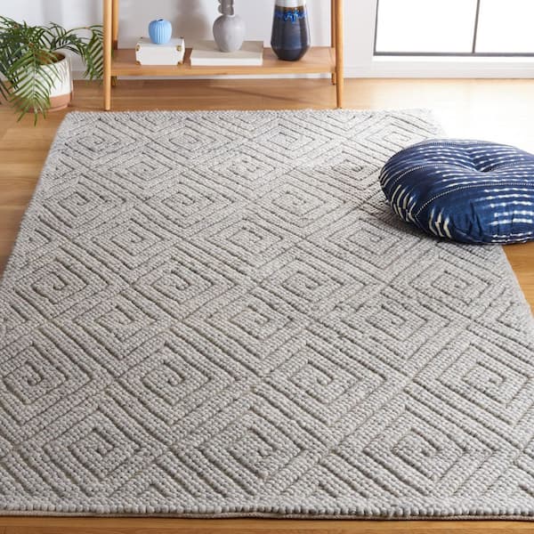 Natura 5 ft. x 8 ft. Gray Diamond Swirl Area Rug