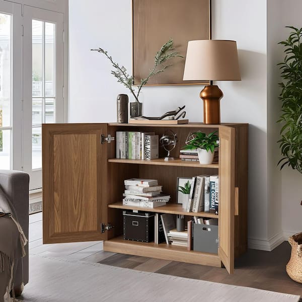 Lirago Wood 31 in. Accent Cabinet Office Storage Cabinet