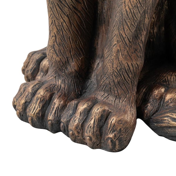 Glitzhome 27.75 in. H Oversized MGO Bronze Sitting Lion