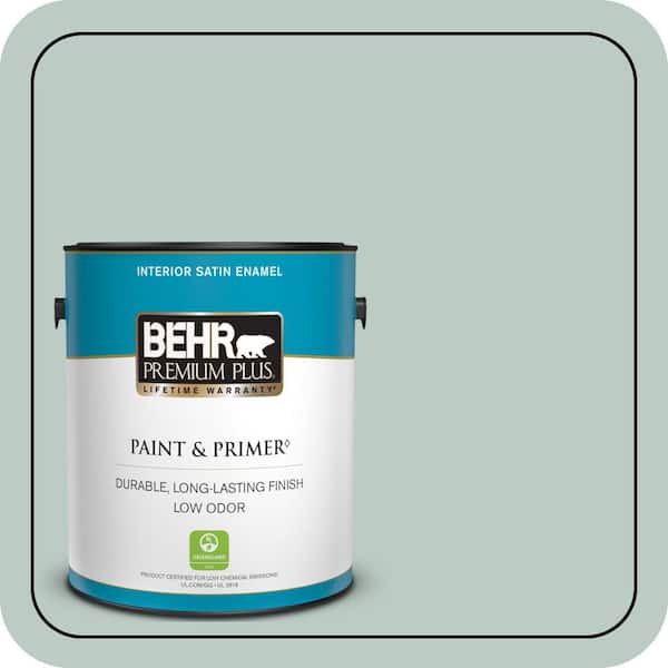 BEHR PREMIUM PLUS 1 gal. Home Decorators Collection #HDC-CL-23 Soothing Spring Satin Enamel Low Odor Interior Paint & Primer