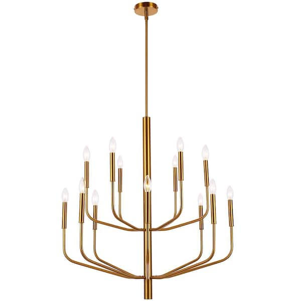 Dainolite Eleanor 14-Lights Aged Brass Chandelier