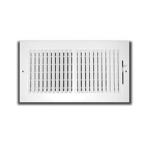 10 in. x 6 in. 2 Way Aluminum Wall/Ceiling Register
