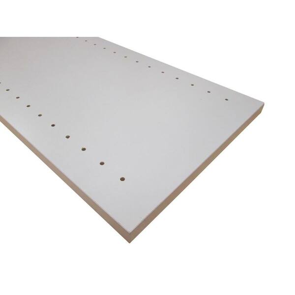 Unbranded 3/4 in. x 12 in. x 97 in. Folkstone Grey Thermally-Fused Melamine Adjustable Side Panel