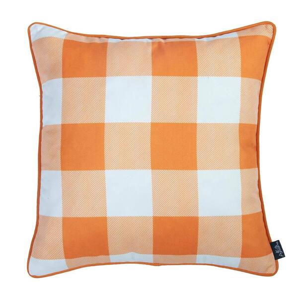 MIKE & Co. NEW YORK Decorative Fall Thanksgiving Throw Pillow Cover  Halloween & Pumpkins 18 in. x 18 in. Orange & Green Square Set of 4  SET-706-Y42 - The Home Depot