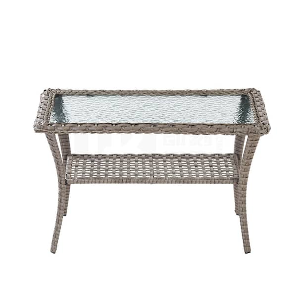 Gymojoy Carolina Square Wicker Outdoor Coffee Table